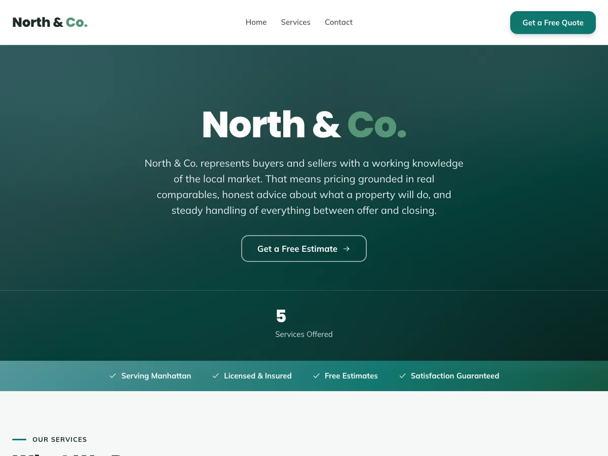 North & Co. — concept build